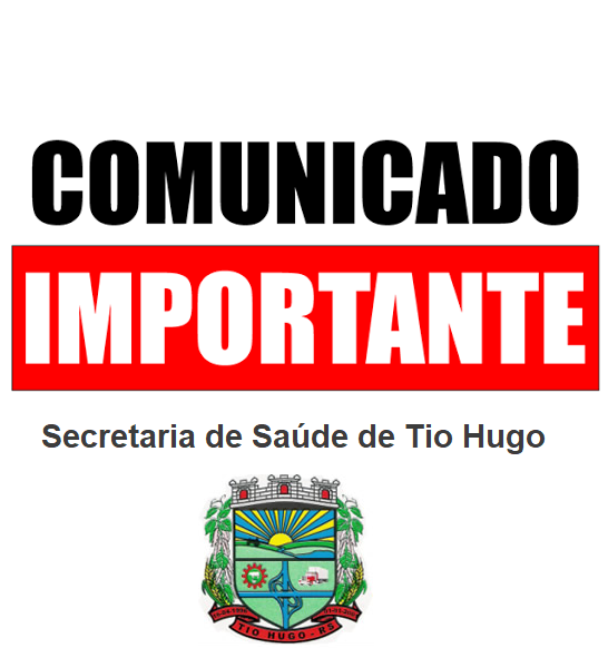 Secretaria de Saúde de Tio Hugo comunica férias do médico pediatra