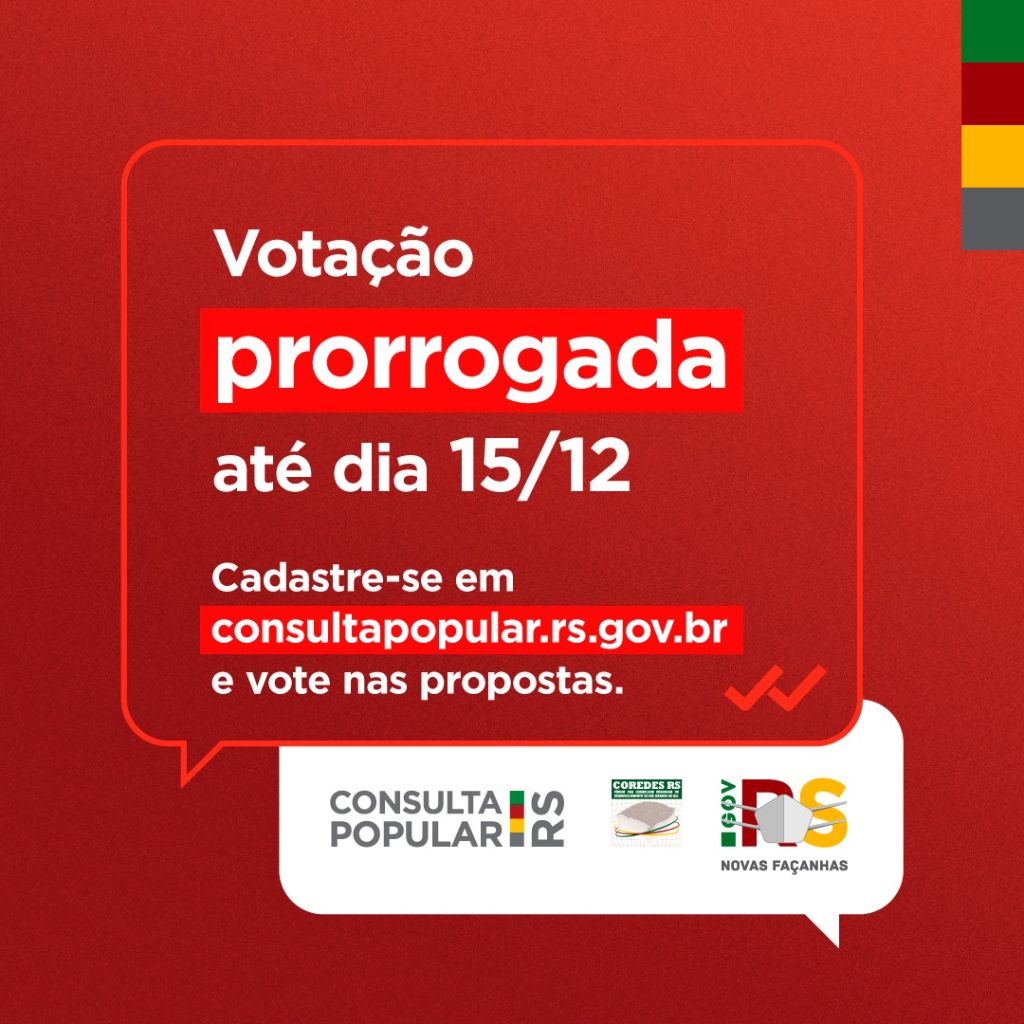 Consulta Popular: Votação prorrogada até o dia 15 de dezembro