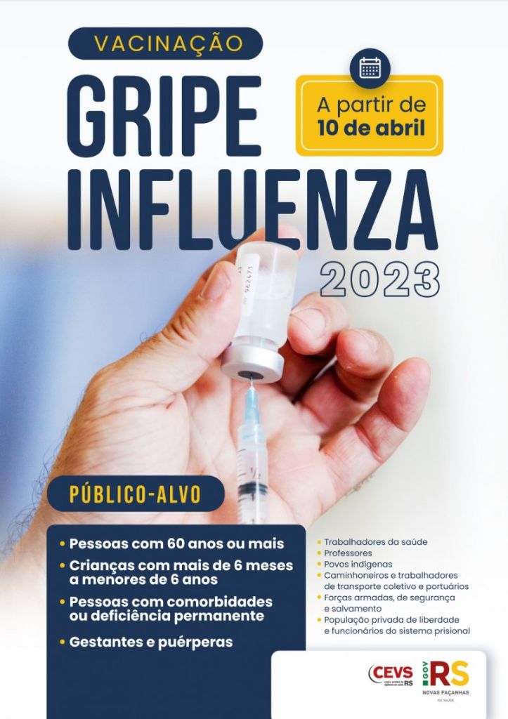 Vacinação contra a gripe Influenza foi iniciada nesta segunda-feira (10)