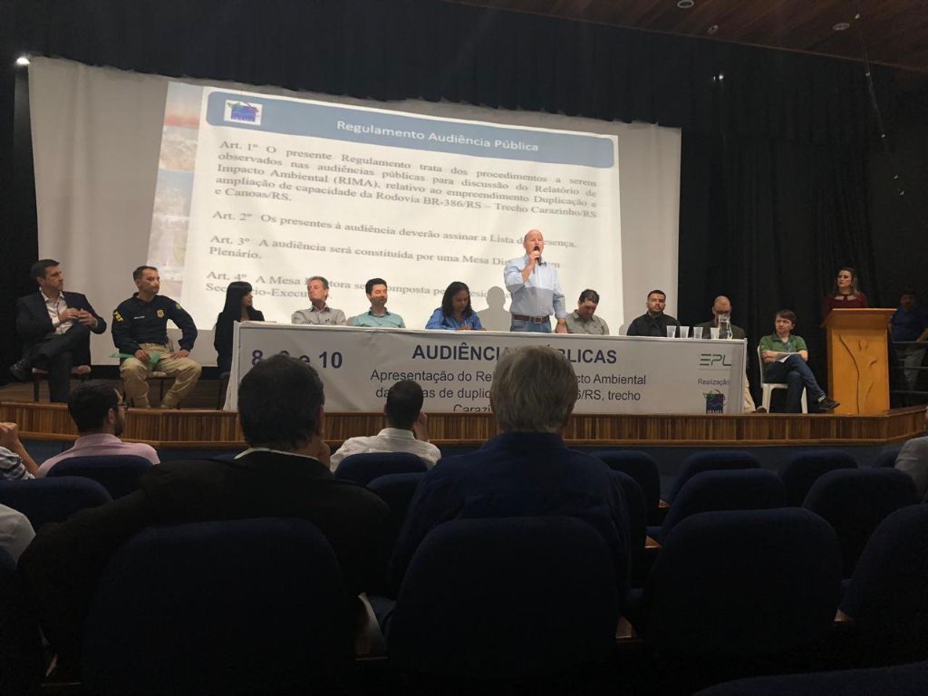 Prefeito Cláudio Alflen participa de audiência pública sobre o impacto ambiental da duplicação e ampliação da BR 386