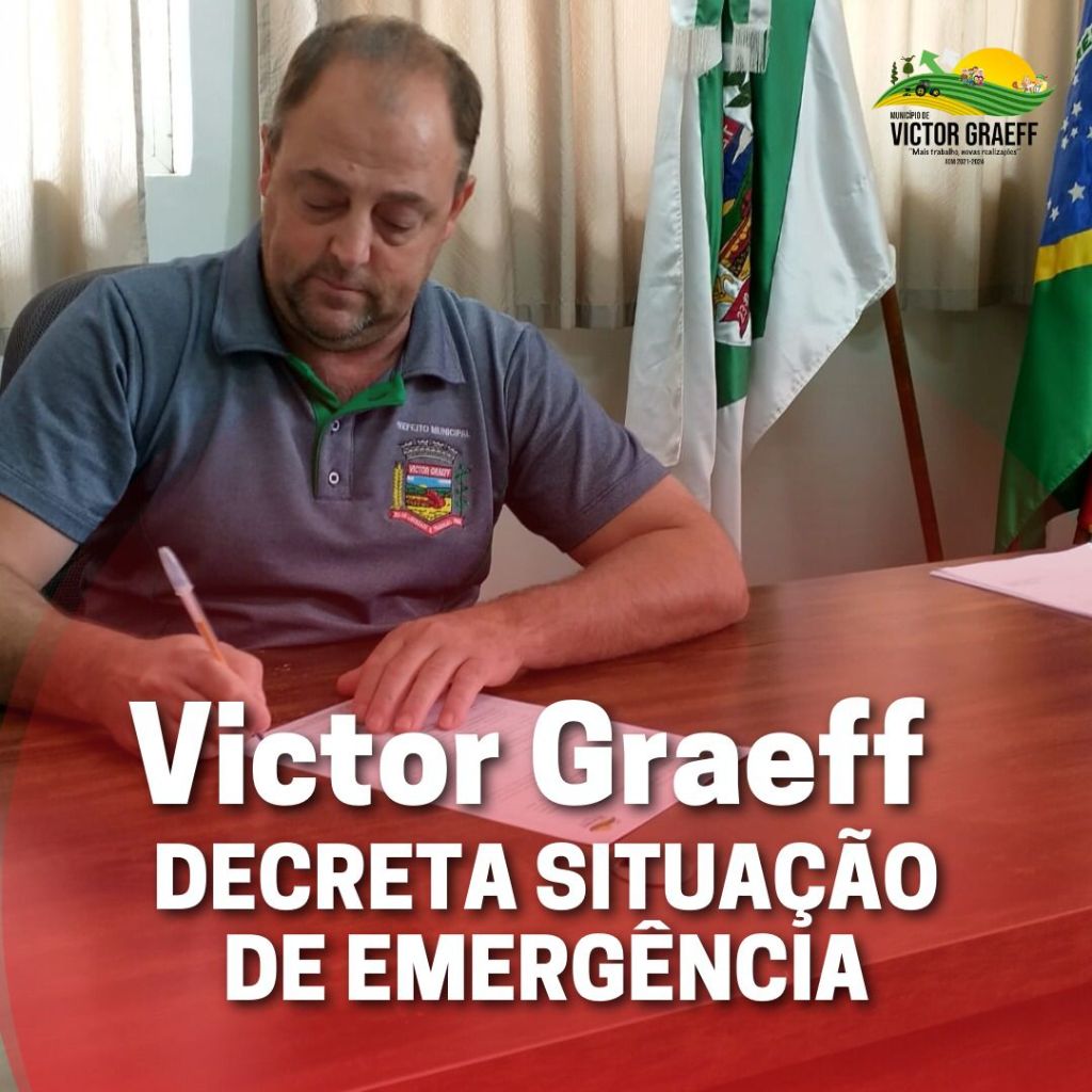 O município de Victor Graeff, declara situação de emergência em toda a sua área rural, devido à estiagem e perdas econômicas