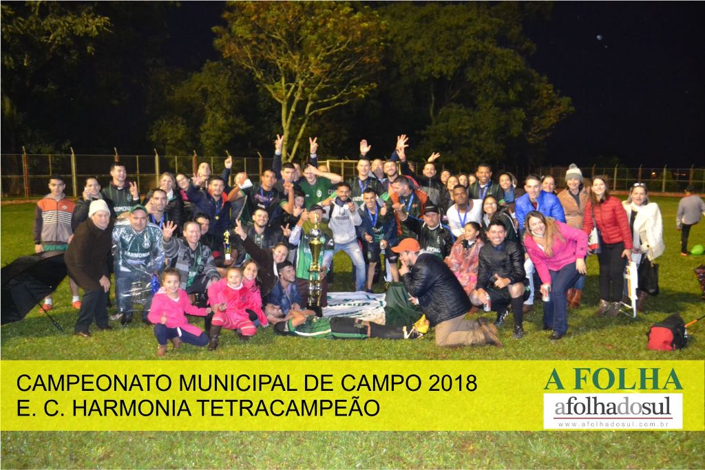 Harmonia tetracampeão Municipal de Futebol