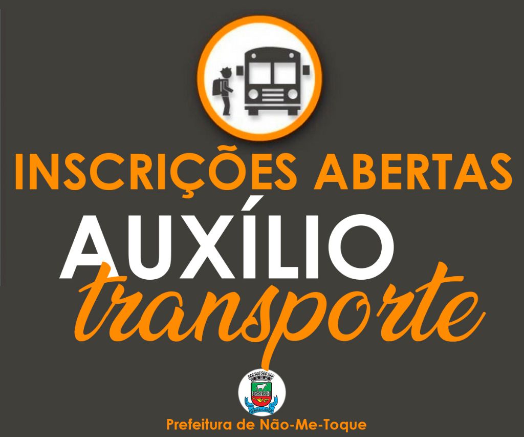 Inscrições abertas para para o Auxílio Transporte Municipal!