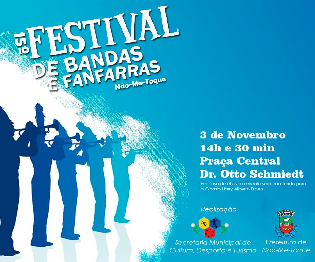 Domingo é dia de Festival de Bandas e Fanfarras