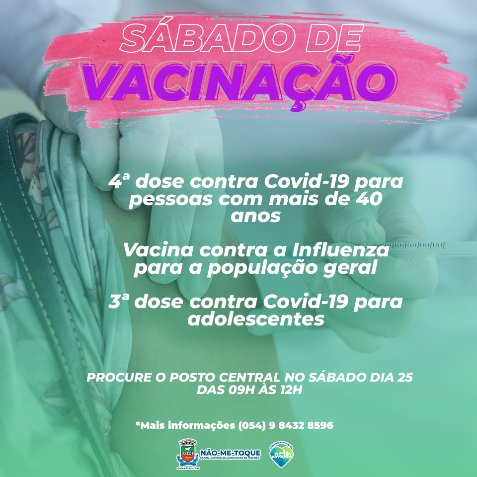 Secretaria Municipal de Saúde realiza ação de vacinação neste sábado
