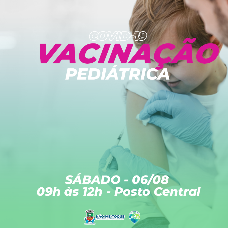 Crianças de 03 e 04 anos podem se vacinar contra a Covid-19 neste sábado
