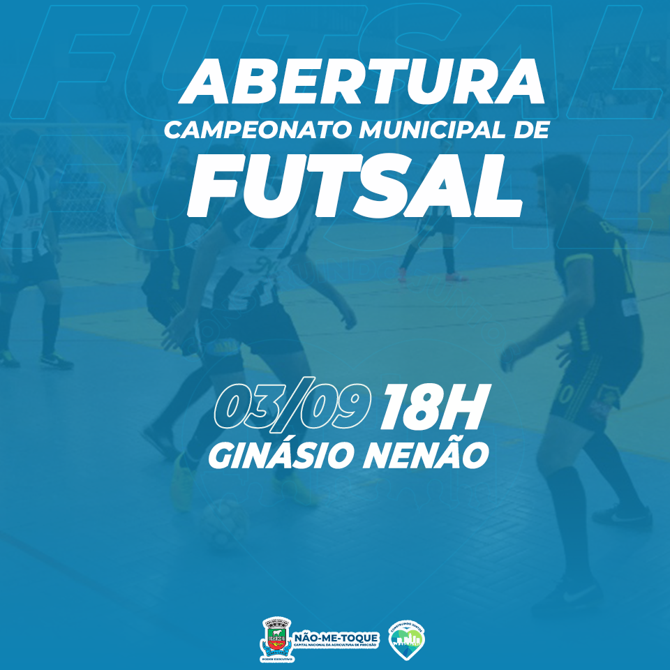 Campeonato Municipal de Futsal inicia neste sábado