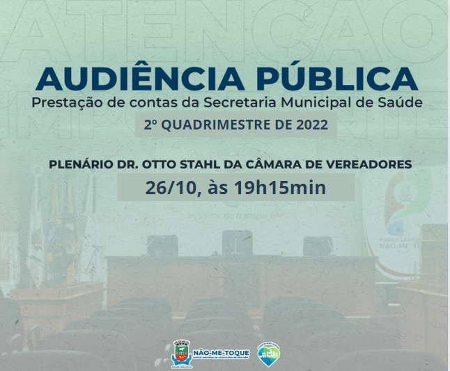 Secretaria Municipal de Saúde realiza Audiência Pública para Prestação de Contas do 2º Quadrimestre de 2022