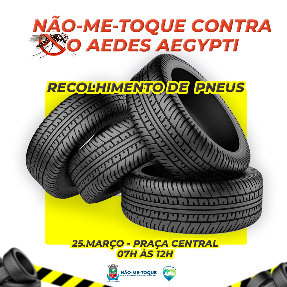 Praça Central será ponto de coleta de pneus no dia 25 de março