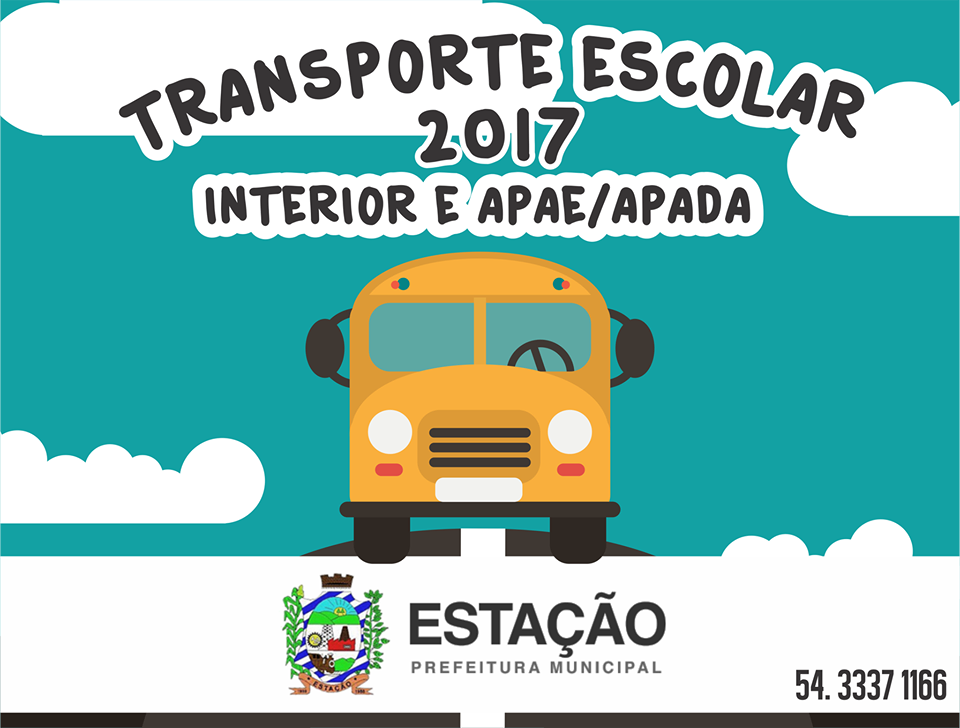 Cadastro Transporte alunos interior do município e alunos APAE/APADA