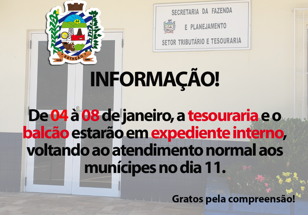 INFORMAÇÃO ATENDIMENTO BALCÃO E TESOURARIA JANEIRO