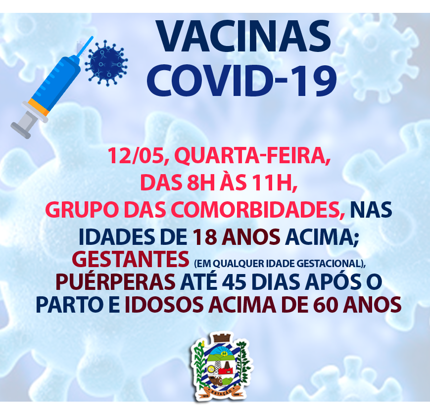 VACINAS COVID-19 – QUARTA-FEIRA DIA 12